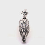 Silver Keytag DRAGON HEAD with DRAGON SCALES Karabiner