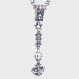 Silver Pendant Charm MALTESER CROSS mini SKULL