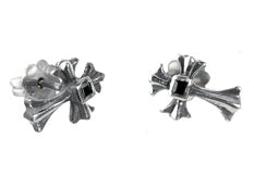 Silver Earpin MALTESER CROSS  XS