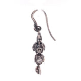 Silver Earhanger Lampion with Heart