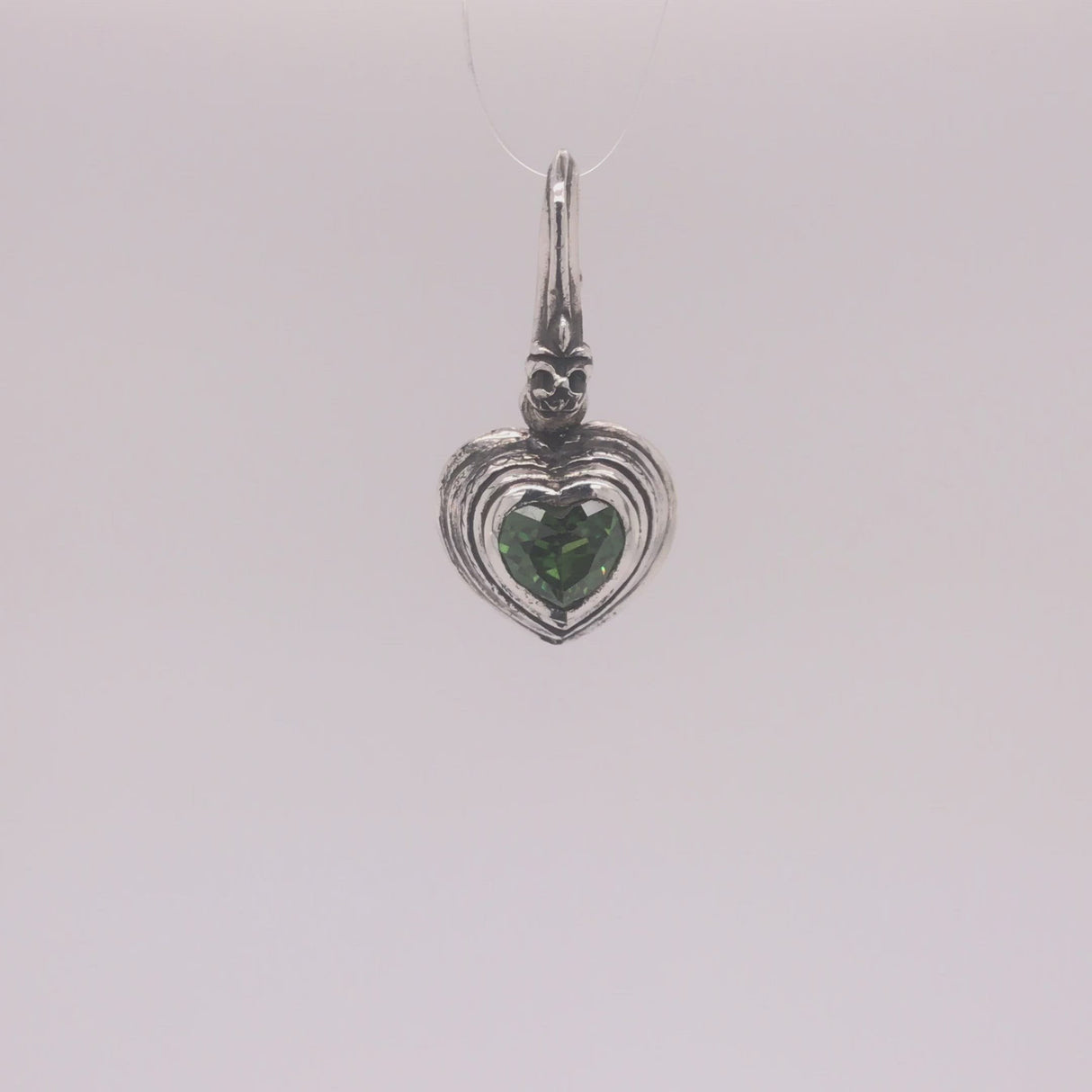 Silver Pendant Elfin Heart Lily hook