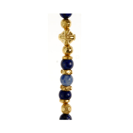 Silver Neckchain Beads KNIGHTS CROSS Balls Gold Plated
