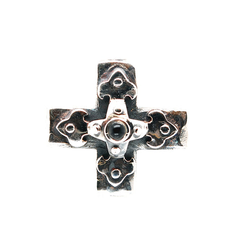 Silver Pendant Greek Cross Body with Hole and BLADES CROSS 34