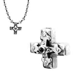 Silver Pendant Greek Cross Body with Hole and BLADES CROSS 34