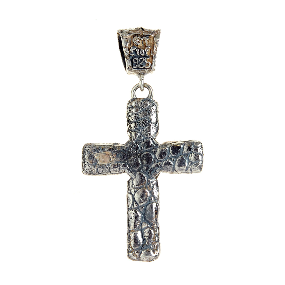 Silver Pendant CROCODILE Cross