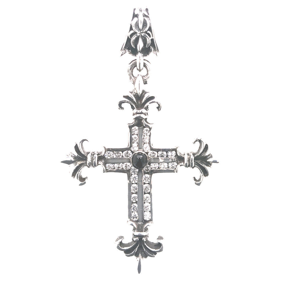 Silberanhänger LILIY Strahlen Kreuz mit PAVE