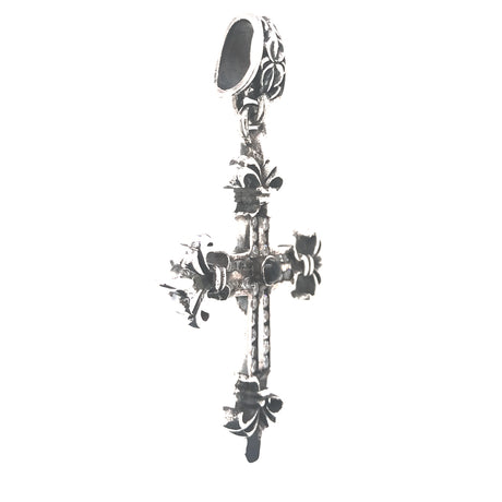Silver Pendant LILIY Beams CROSS with PAVE