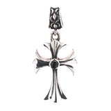 Silver Pendant Malteser Cross with Stone