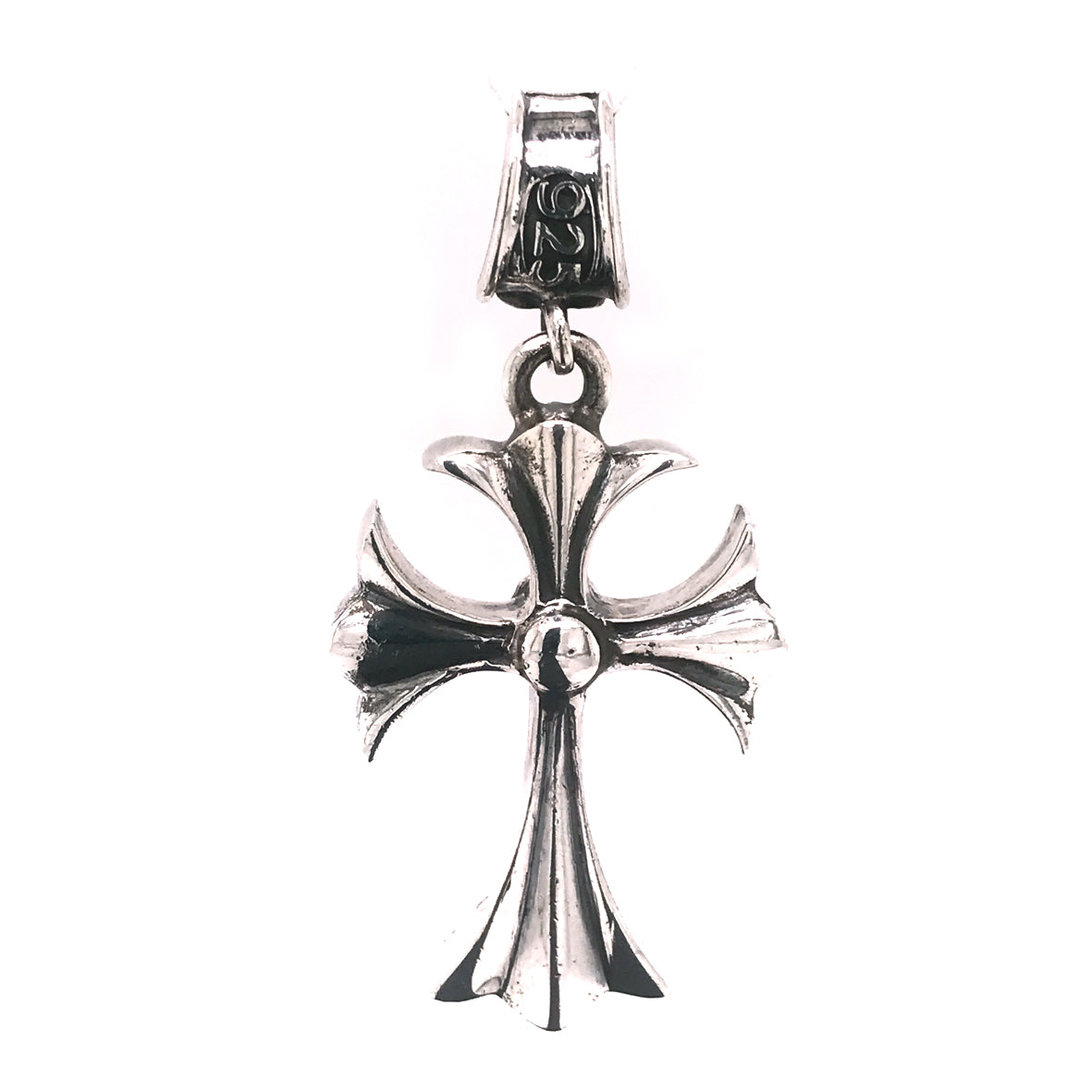 Silver Pendant Malteser Cross with Stone