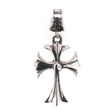 Silver Pendant Malteser Cross with Stone