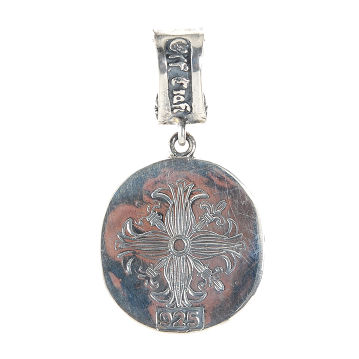 Silver Pendant SHIELD on BELIEVE Coin L