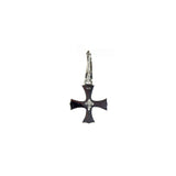 Silver Pendant Plain IRON CROSS  Facetted S