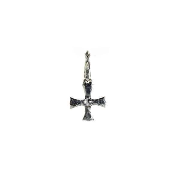 Silver Pendant Plain IRON CROSS  Facetted S
