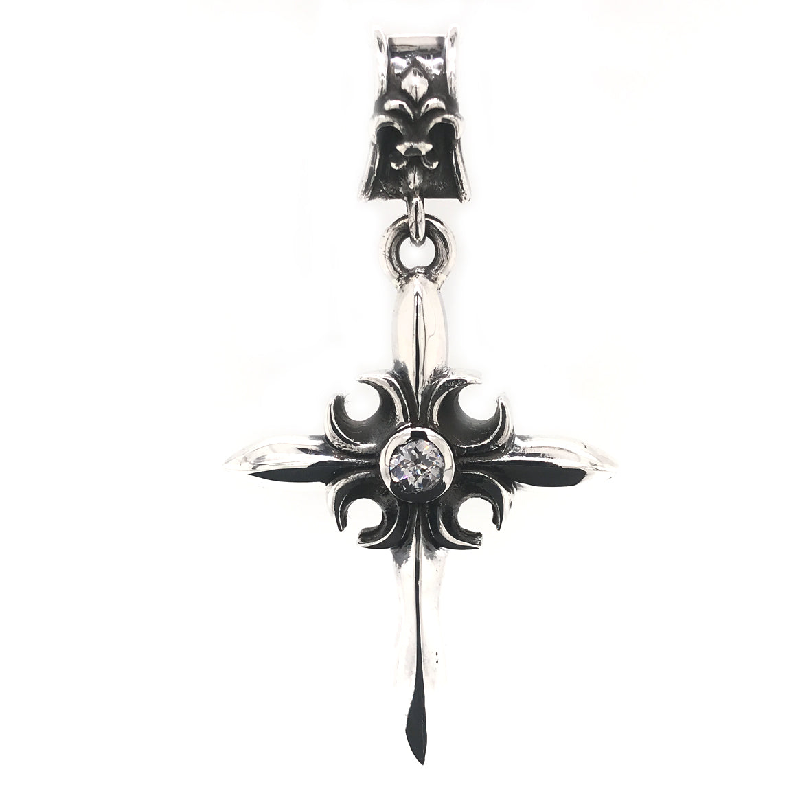 Silver Pendant CRESCENT CROSS