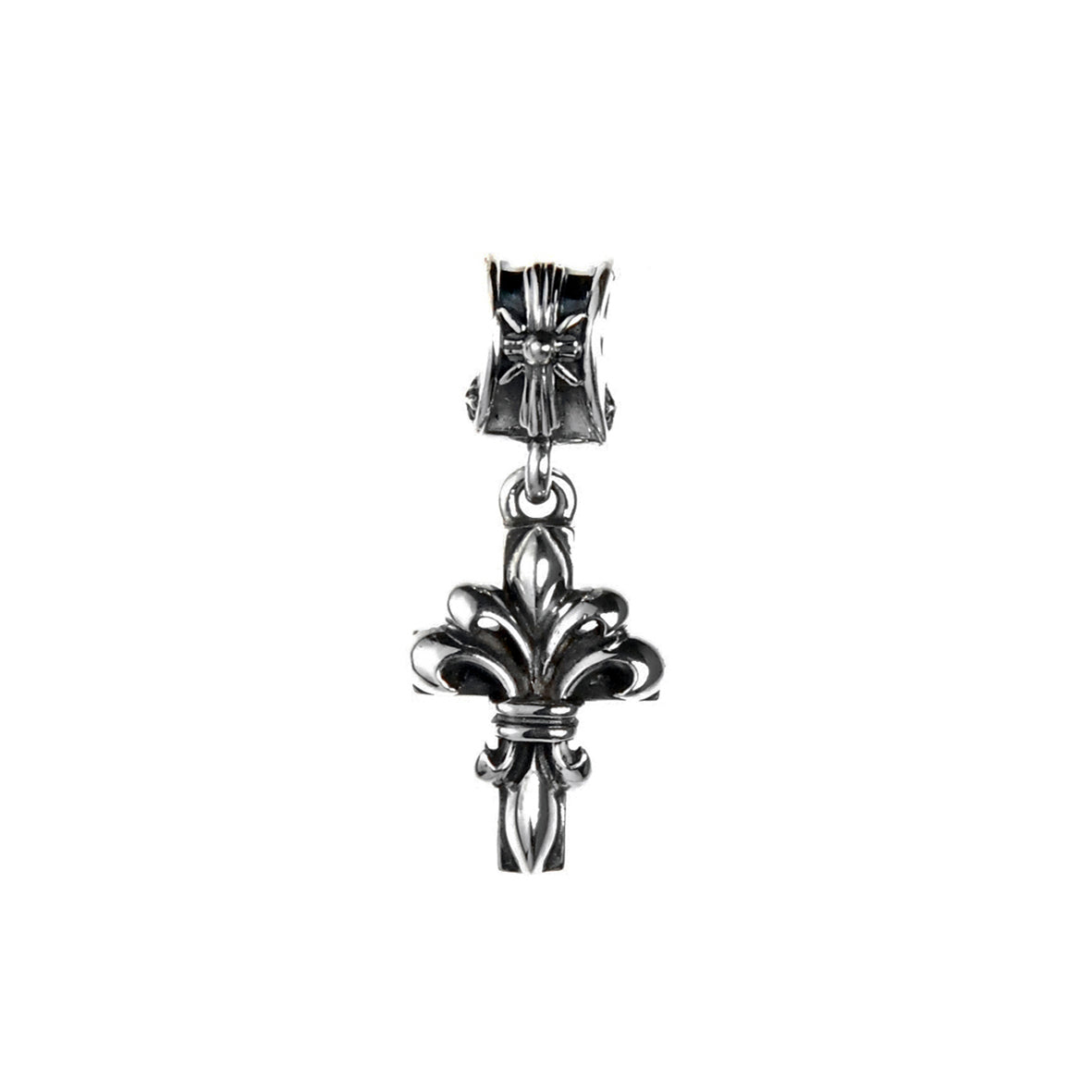 Silver Pendant LILY ON CROSS S