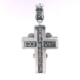 Silver Pendant LILY ON CROSS M