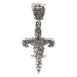 Silver Pendant CROCO LILY M