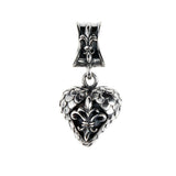 Silver Pendant HEART with DRAGON SCALES
