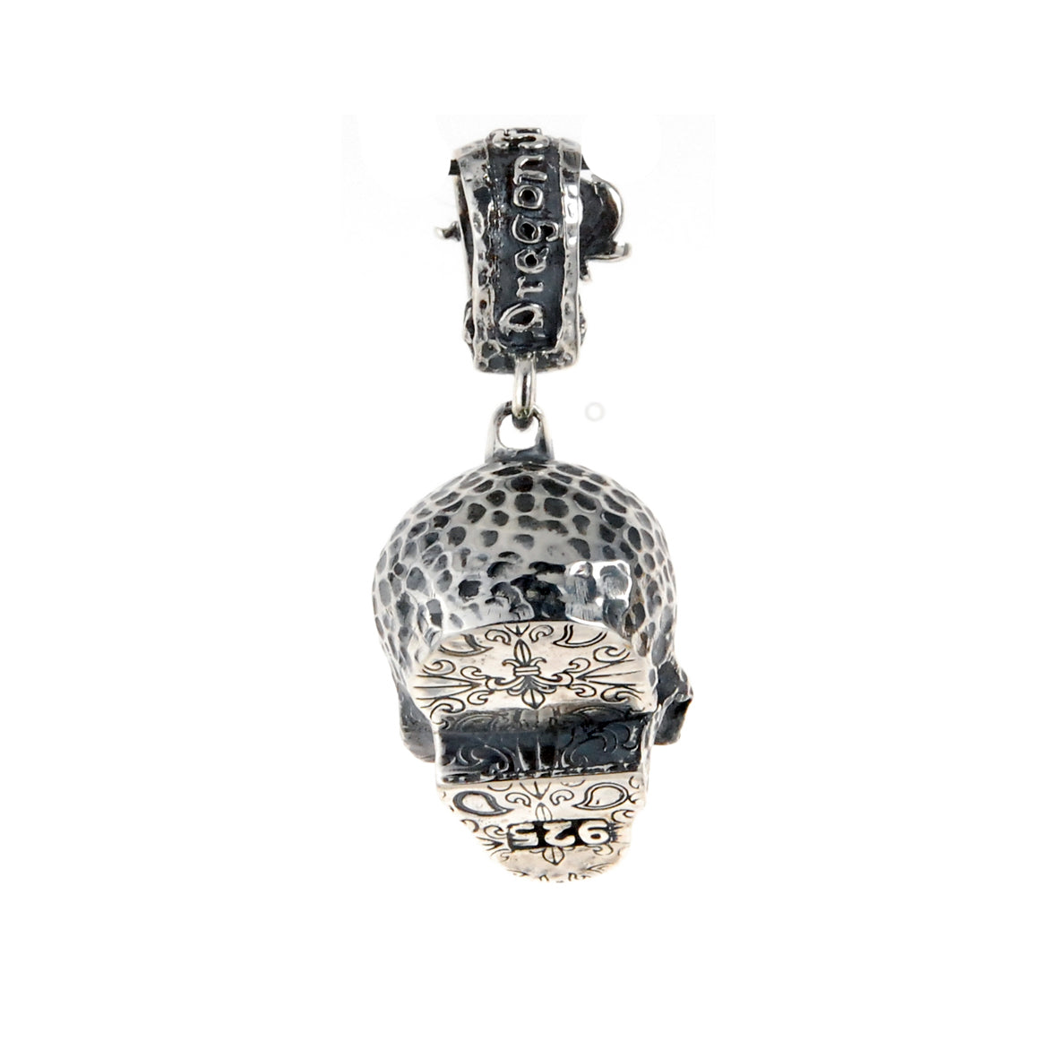 Silver Pendant SKULL LL Hammered  32