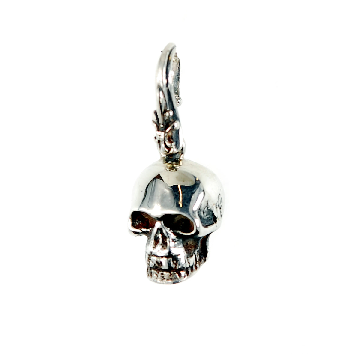 Silver Pendant SKULL S  with Hook