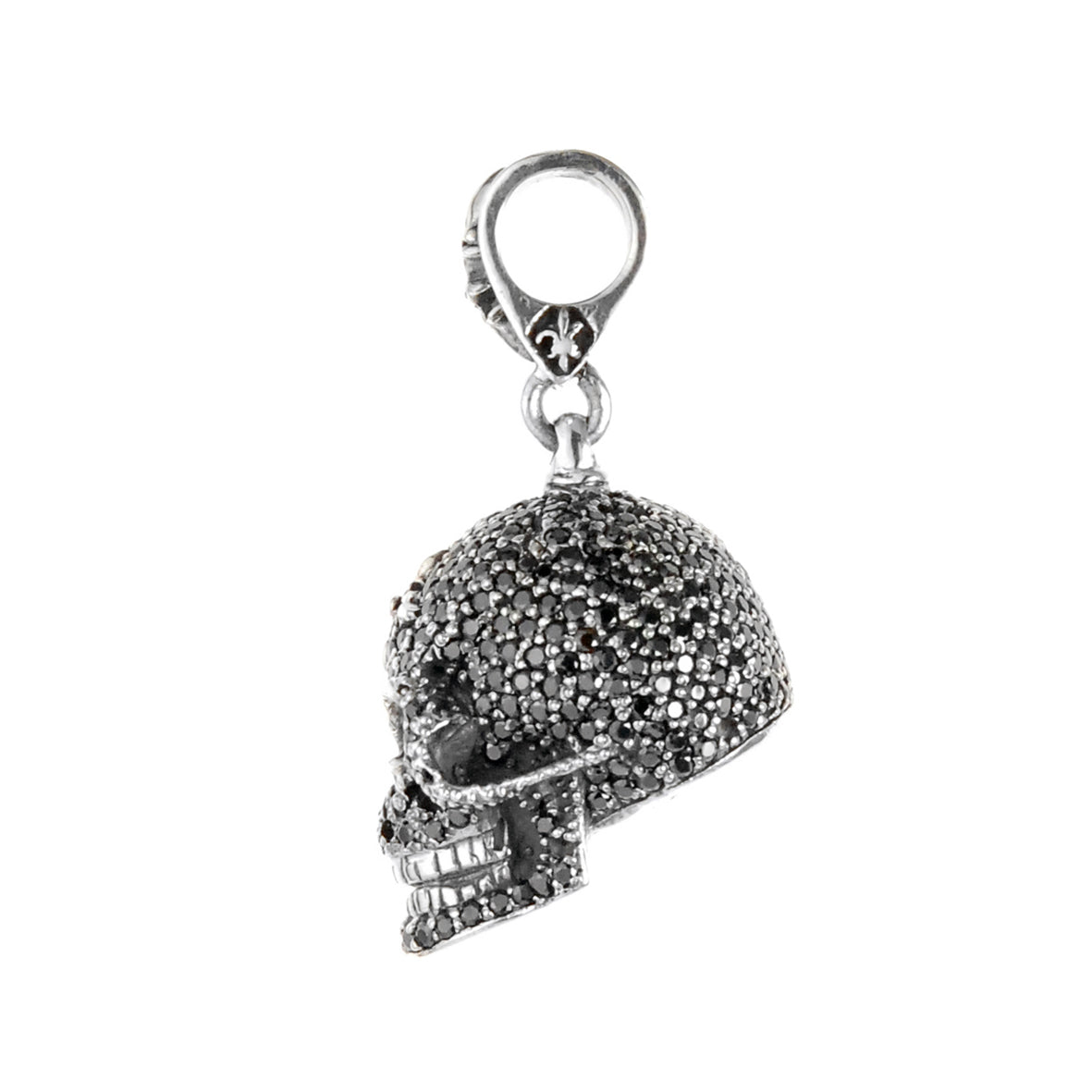 Silver Pendant SKULL XL  Pave´ 40