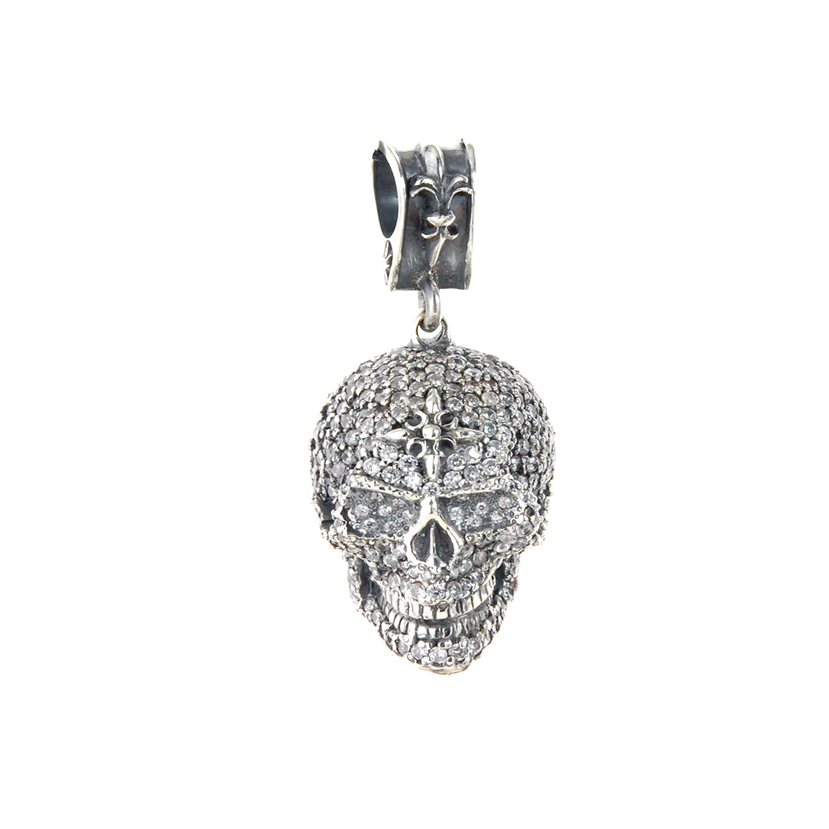 Silver Pendant SKULL XL  Pave´ 40