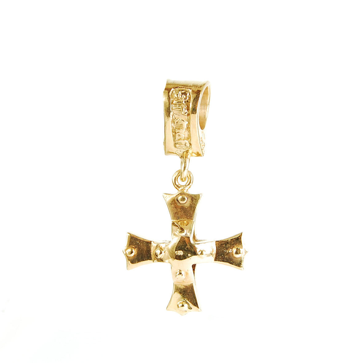 Silberanhänger IRON CROSS Körper und Steine Gold 30