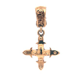 Silberanhänger SMITH CROSS Körper und Steine Gold plated 18