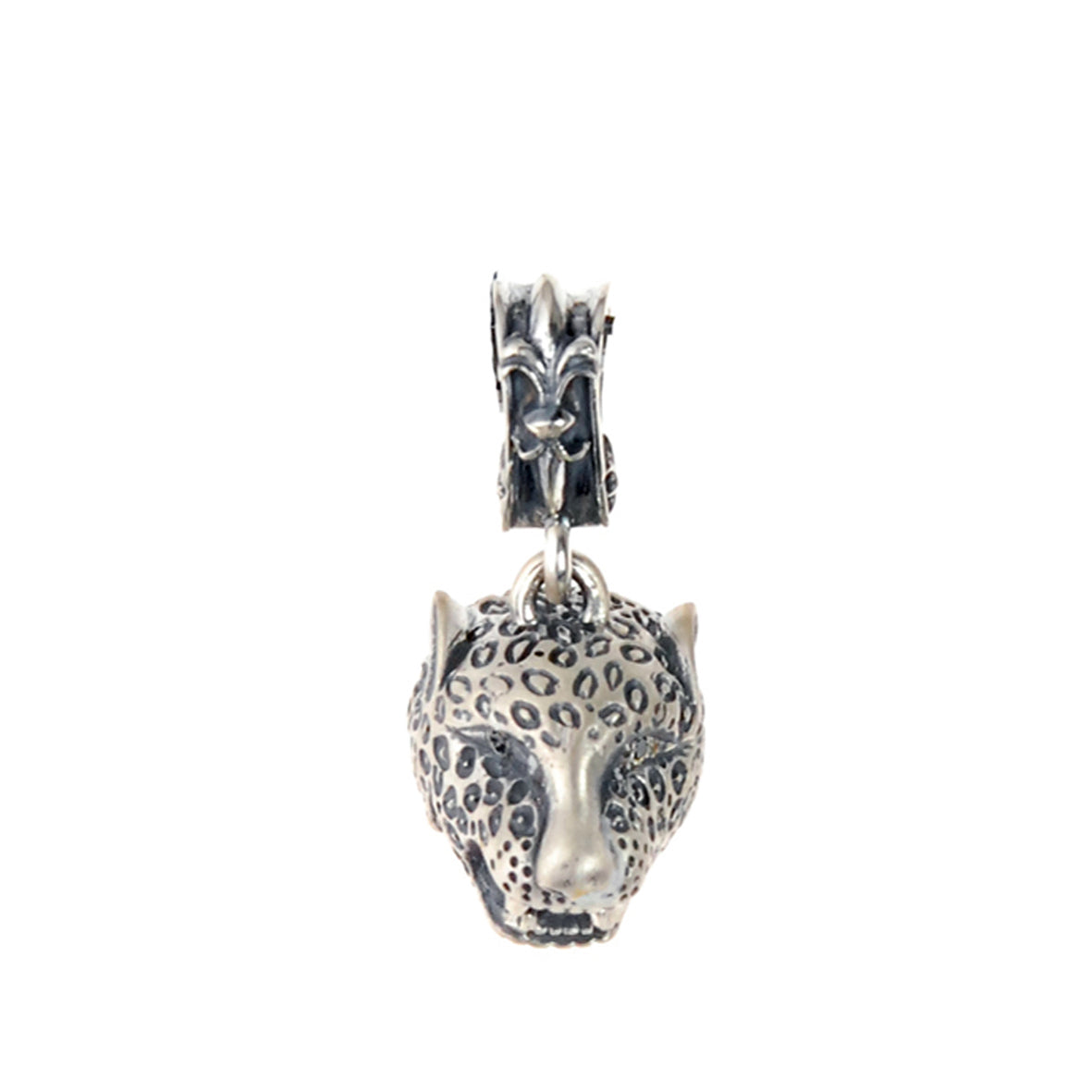 Silver Pendant LEOPARD HEAD M