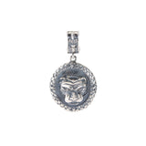 Silver Pendant LION HEAD Coin L