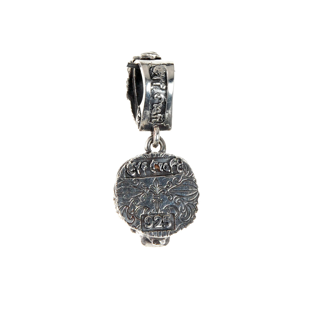 Silver Pendant LION HEAD L with Diamond Eyes