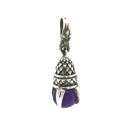 Silver Pendant DRAGON CLAW XS with Stone