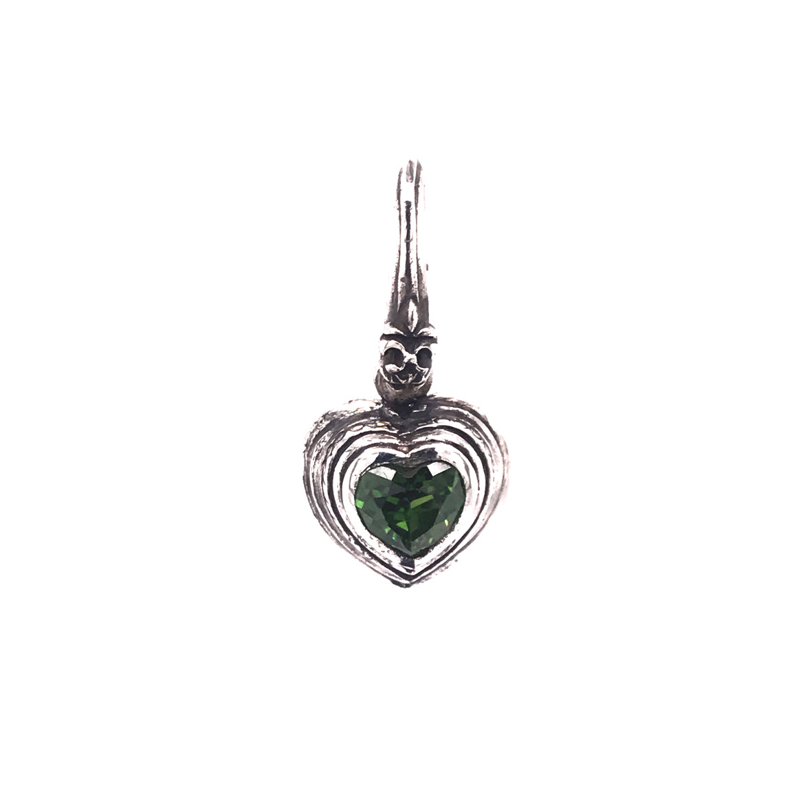 Silver Pendant Elfin Heart Lily hook