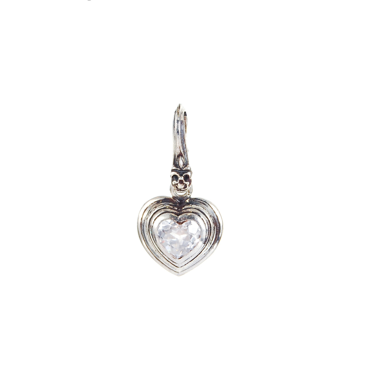 Silver Pendant Elfin Heart Lily hook