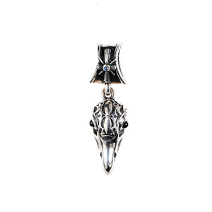 Silver Pendant Eagleskull M Garden at Night