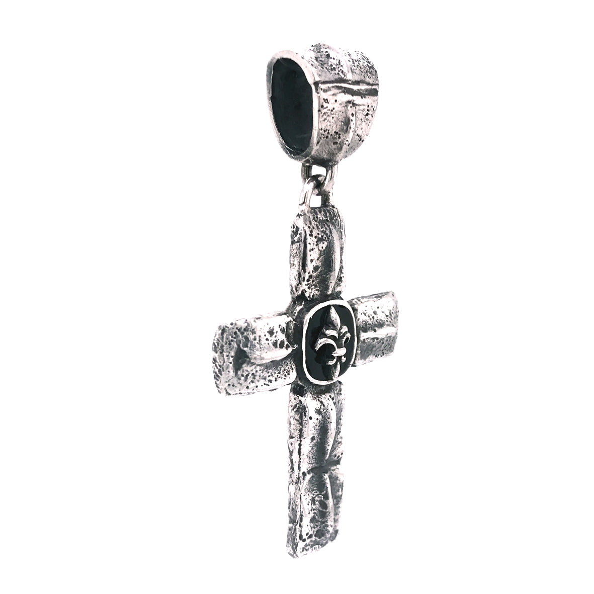Silver Pendant CROCODILE Cross