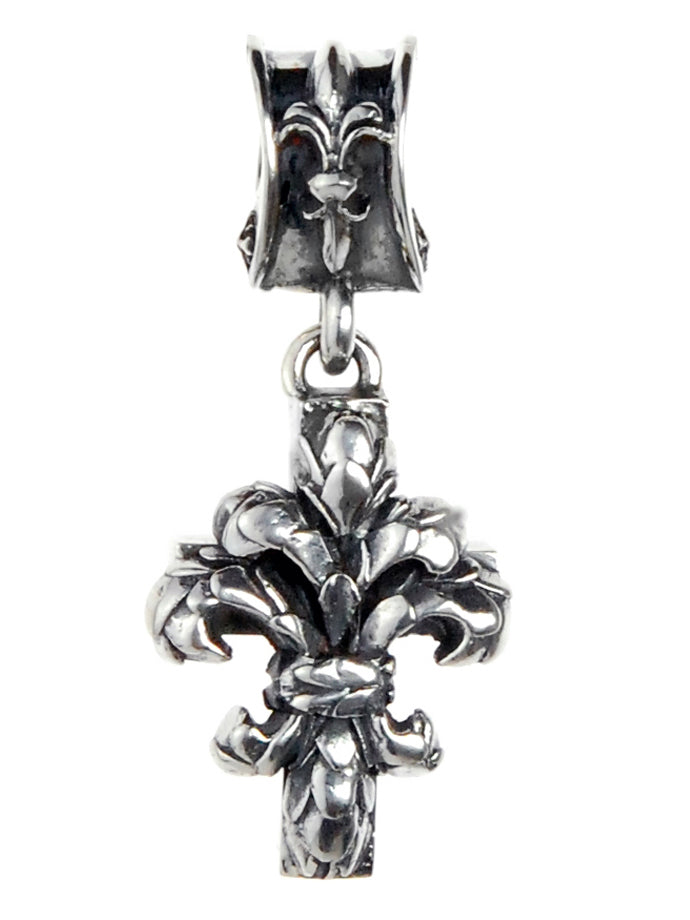 Silver Pendant LILY ON CROSS S  with Dragon Scales