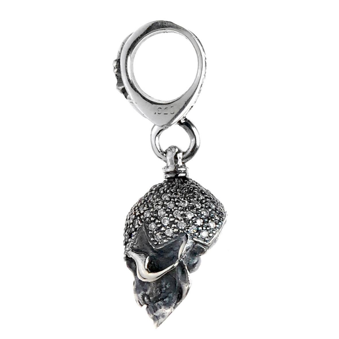 Silver Pendant SKULL L Pave 28