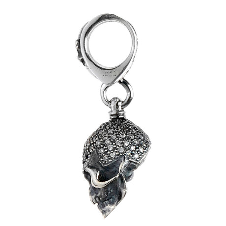 Silberanhänger SKULL L Pave 28