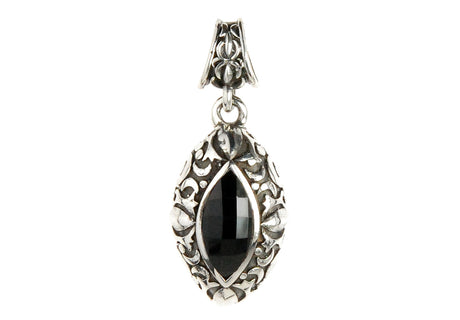 Silver Pendant NAVETTE GARDEN at NIGHT