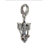 Silver Pendant CROWNED SKULL