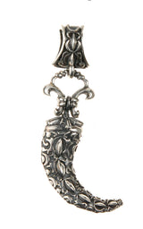 Silver Pendant HORN  GARDEN AT NIGHT L