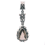 Silver Pendant Skulls Drop with Crowned Skull