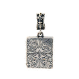 Silver Pendant Medaillon GARDEN AT NIGHT Book engraved