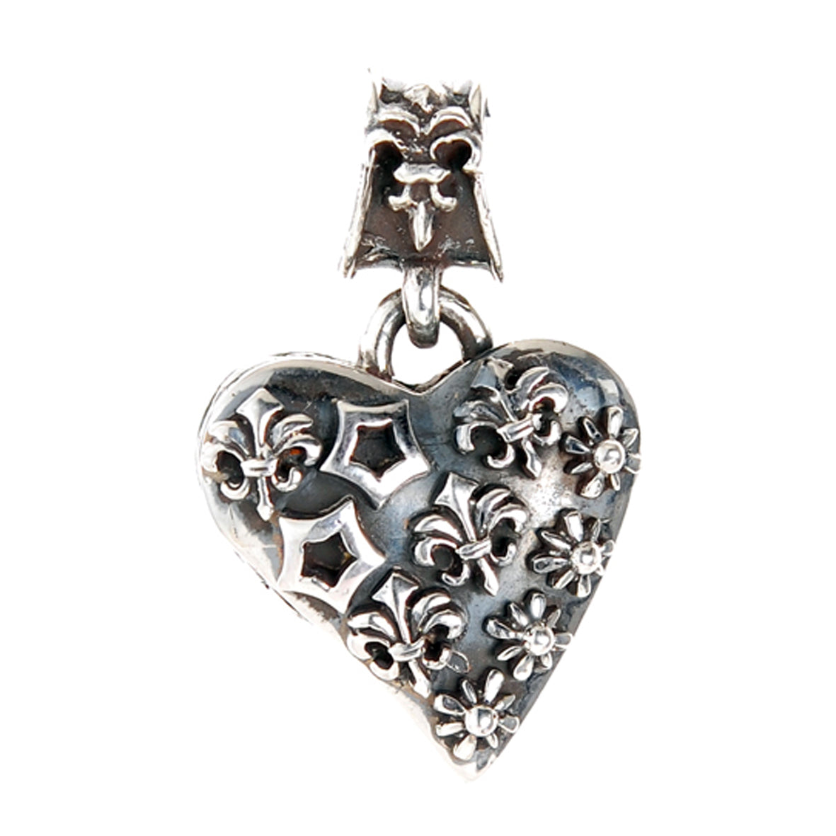 Silver Medaillon HEART WITH Signs