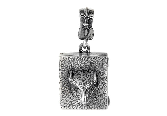 Silver Medaillon Book with  LEOPARD d´Argent