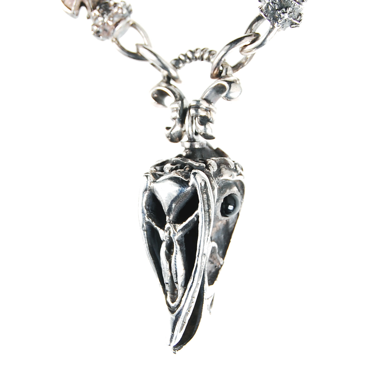 Silver Fetish Chain with EAGLE SKULL