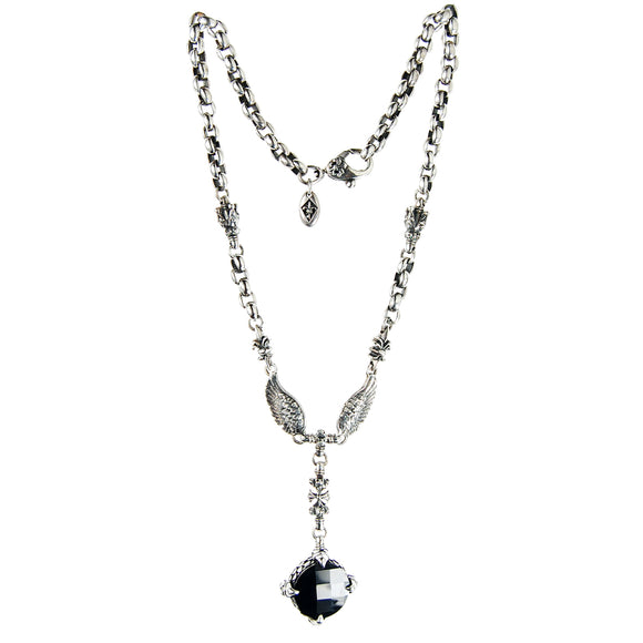 Silver Fetishchain plus Wings with DRAGON STONE in Claws