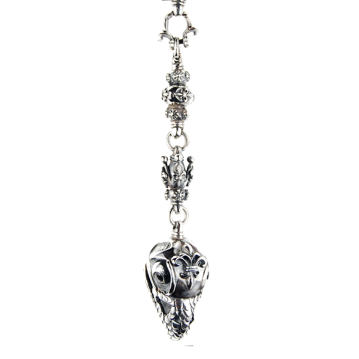 Silver Fetish Chain Peas with EAGLESKULL Lilies and Crowns