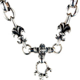 Silver Fetish Chain Peas with EAGLESKULL Lilies and Crowns